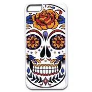 Floral Sugar Skull Design White Rubber Case for the Apple iPhone 6 / iPhone 6s - iPhone 6 Accessories - iPhone 6s Accessories
