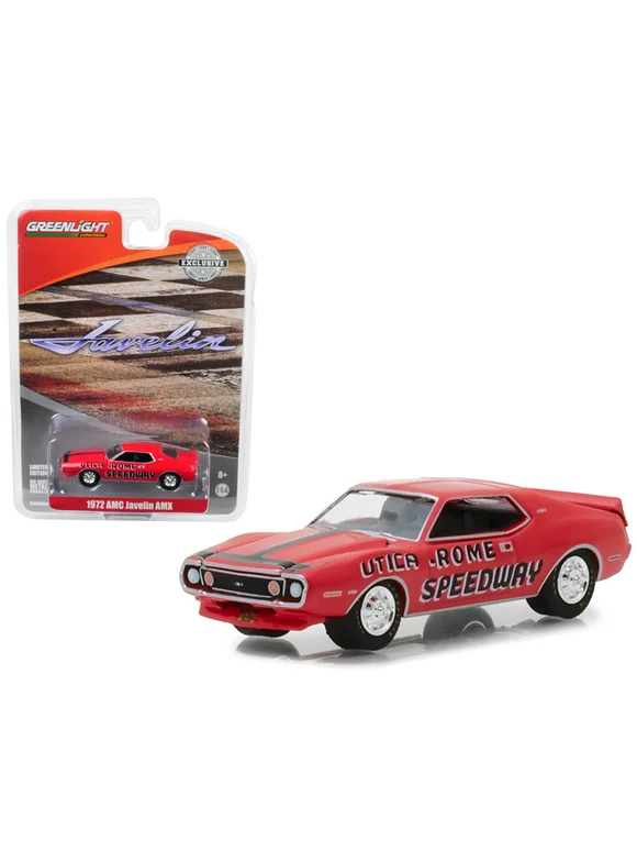 1972 AMC Javelin AMX Red "Utica-Rome Speedway" Vernon, New York Official Pace Car 1/64 Diecast Model Car by Greenlight