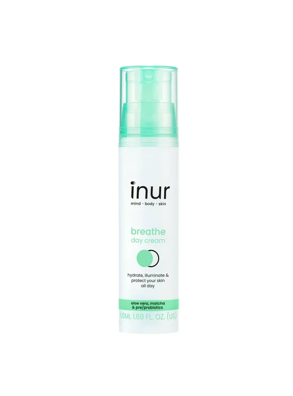 Inur Breathe Day Cream, Hydrate & Illuminate, Healthy and Radiant Glow Moisturizer, 1.69 oz