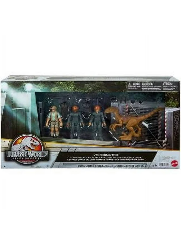 Jurassic World Legacy Velociraptor Containment Chaos Action Figure Playset