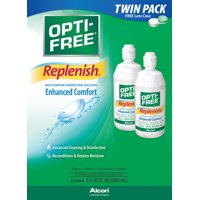 OPTI-FREE Replenish Multipurpose Contact Lens Disinfecting Solution, 10 Fl oz Twin Pack