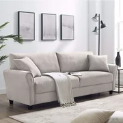 Upholstered 85 inch Sofa Modern Linen Living Room Couch
