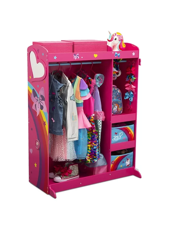 JoJo Siwa Dress and Play Boutique by Delta Children - Pretend Play Costume Storage Wardrobe, Pink