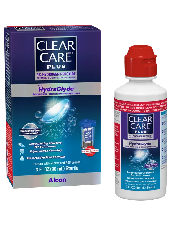 Clear Care Plus Contact Lens Cleaning and Disinfecting Solution, 3 fl oz, 1 Count per Pack