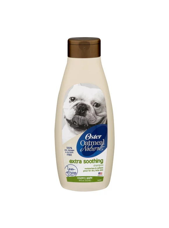 Oster Oatmeal Naturals Extra Soothing Dog Shampoo, Country Apple, 18 oz.