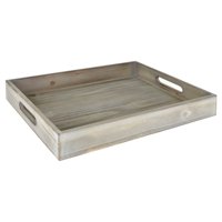 Better Homes & Gardens Tabletop Rectangle 16" x 12" x 2.5" Wooden Tray, Gray Wash