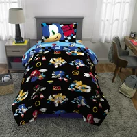 Sonic the Hedgehog Kids Bed in a Bag, Comforter and Sheets, Microfiber