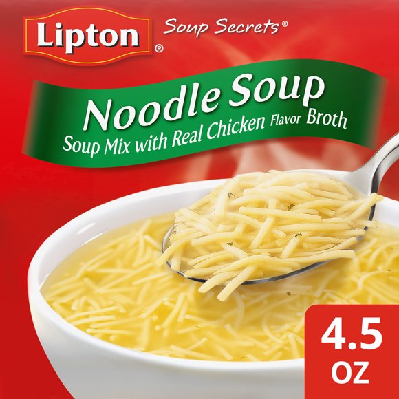 Lipton Soup Secrets Instant Noodle Soup Mix Chicken Flavor Broth, 4.5 oz, 2 Pack Pouch