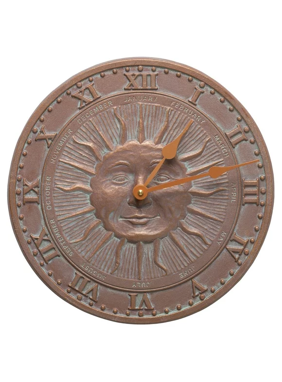 Whitehall Products Sunface 12-in. Indoor/Outdoor Wall Clock