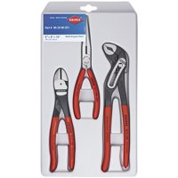 KNIPEX Tools 00 20 08 US1, Long Nose, Diagonal Cutter, and Alligator Pliers Tool Set, 3-Piece