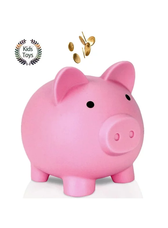 Cute Piggy Bank Pig Money Bank Coin Bank for Boys and Girls My First Unbreakable Money Bank Large Size Decoration Children's Day Gift Savings Jar