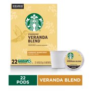 Starbucks Blonde Roast K-Cup Coffee Pods  Veranda Blend for Keurig Brewers  1 box (22 pods)