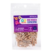 Go Create 1 in. Mini Wood Clothespins, 50 Count