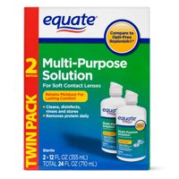 Equate Multi-Purpose Solution Twin Pack, 12 fl oz, 2 count