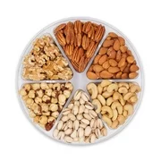 Holiday Fruit and Nuts Gift Basket,Gourmet Food Gift ,Healthy Fresh Gift Idea For Christmas, Thanksgiving, Mothers , Fathers Day, And Birthday(6 Cell Nuts)