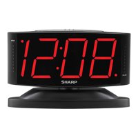 Sharp Alarm Clock with Jumbo Display and Swivel Case in Black SPC033A