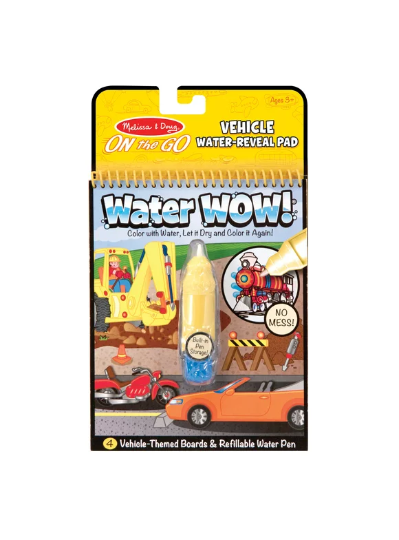 Melissa & Doug On the Go Water Wow! Reusable Water-Reveal Activity Pad - Vehicles