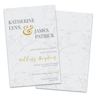 Marble Personalized Wedding Reception Invitations