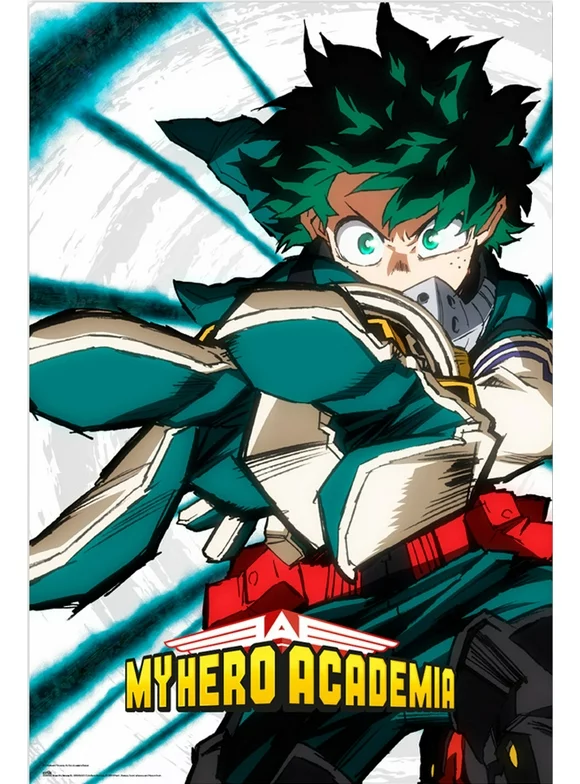 My Hero Academia - Manga / Anime TV Show Poster (Izuku Midoriya - Reach Up) (Size: 24" x 36") (Clear Poster Hanger)