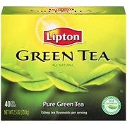Green Tea Lipton Bags, Natural 40 Count