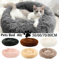 7 Colors Round Plush Cat Bed Dog House Puppy Cushion Pet Sleep Winter Warm Blanket Fluffy Soft Pet Bed