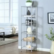 LANGRIA 6-Tier Wire Shelving Metal Wire Shelf Storage Rack Durable Organizer Unit Perfect for Kitchen Garage Pantry Organization in Silver,13.4 x 13.4 x 63 inches