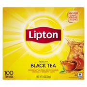 (3 Pack) Lipton 100% Natural Tea Black Tea Bags, 100 ct
