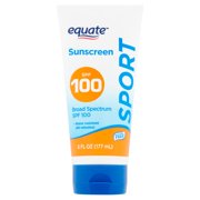 (2 pack) Equate Sport Broad Spectrum Sunscreen Lotion, SPF 100, 6 fl oz