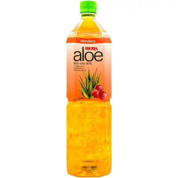 Iberia Aloe Vera Juice, Strawberry, 50.8 Fl Oz, 1 Count
