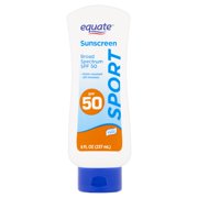 (2 pack) Equate Sport Broad Spectrum Sunscreen Lotion, SPF 50, 8 fl oz