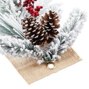 Holiday Time Flocked Pine Christmas Garland with Pine Cones, 3'