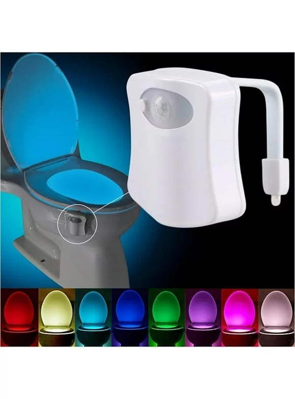 Amazingforless 2-Pack of Toilet Night Light Water Resistant LED Light 8 Color LED Light Motion Activated Motion Sensor