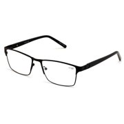 Men Premium Rectangle Metal with Plastic Temple Extra Large Reader - 152mm Wide Frame Reading Glasses