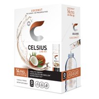 CELSIUS Coconut On-the-Go Powder Stick Packs, Zero Sugar (14 Sticks per Pack)
