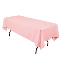 Gowinex Pink 60" x 126" Rectangular Tablecloth Table Cover