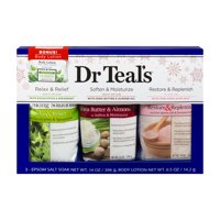 Dr Teal's Epsom Salt Trio Gift Set: Eucalyptus, Shea Butter, Pink Himalayan Salt