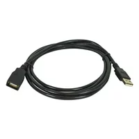 Monoprice USB-A to USB-A Female 2.0 Extension Cable - 28/24AWG, Gold Plated, Black, 6ft