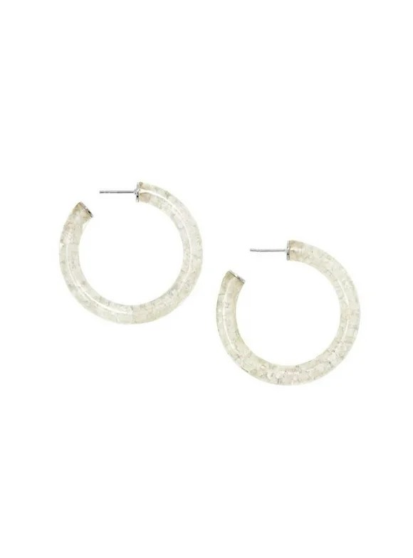 Kendra Scott Sonnie Sterling Silver & Gemstone Rainbow Moonstone Hoop Stud Earrings for Ladies
