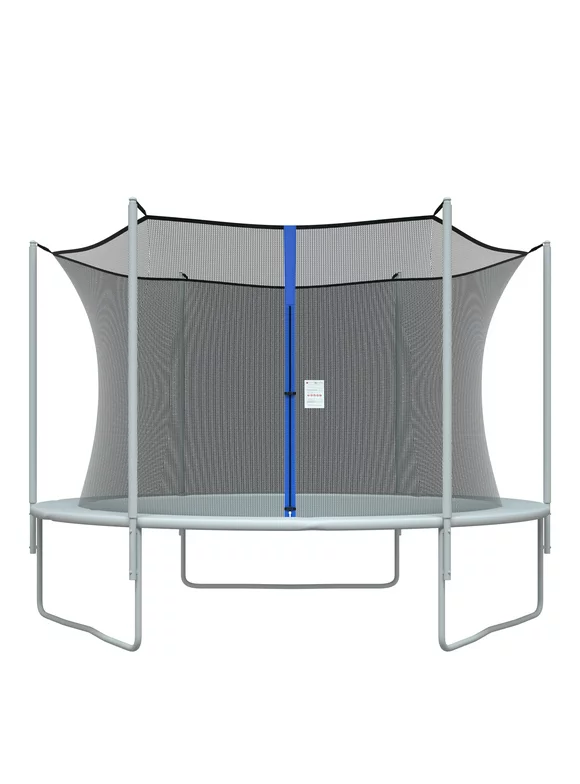 SPORTYOUTH 14ft Replacement Trampoline Safety Enclosure Net w/ Zipper & Buckle for 6 Poles (Net Only)
