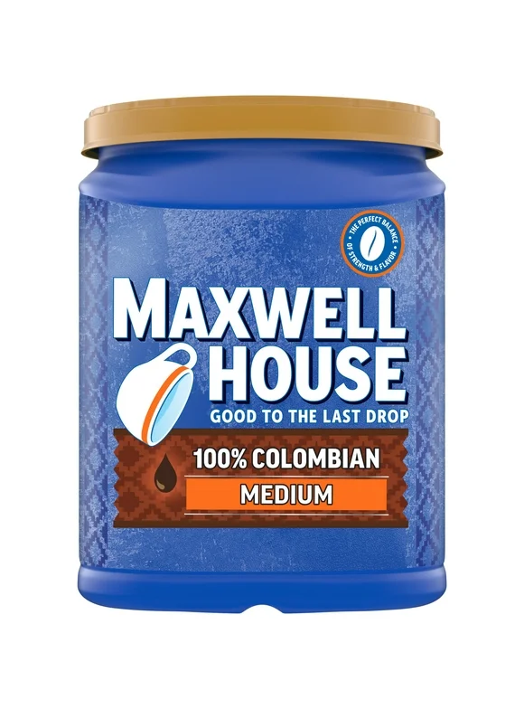 Maxwell House Medium Roast 100% Colombian Ground Coffee, 37.7 oz. Canister