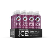 Sparkling Ice Naturally Flavored Sparkling Water, Grape Raspberry 17 Fl Oz, (Pack of 12)