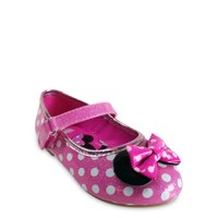 Disney Minnie Mouse Pink Polka Dot Dress Ballet Flat (Toddler Girls)