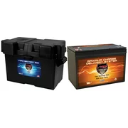 VMAX MR127-100 + Marine Box Deep Cycle Battery Replaces SEARS 96410 12 Volt 100Ah AGM Group 27