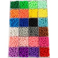 3000 Water Fuse Beads Set 24 Colors DIY Art Craft Spray Toys Kits for Kids, Refill Non-Toxic Water Sticky with Pattern Sample Cards