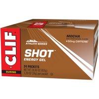 Clif Shot - Energy Gels - Mocha Flavor - 50mg Caffeine - 1.2 Ounce Packets - 24 Count