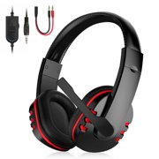 TSV Gaming Headset for Xbox One, PS4, PC, Surround Sound Noise Cancelling Over Ear Headphones with Mic, Soft Memory Earmuffs Compatible with Laptop Tablet Mobile Phone Nintendo Switch Game
