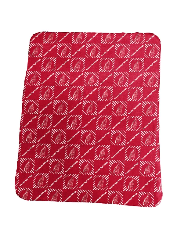 Detroit Red Wings 60'' x 50'' Repeating Pattern Fleece Throw Blanket