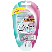 BIC Soleil Bella Click Women's Disposable Razor, Four Blade, Pink, 4 Pack