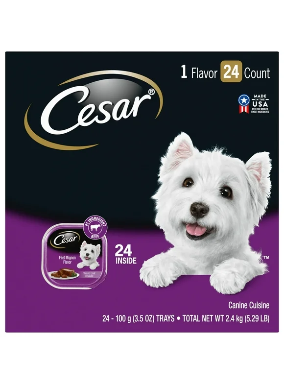 CESAR Wet Dog Food Classic Loaf in Sauce Filet Mignon Flavor Multipack (Various Sizes)