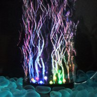 Kadell Aquarium Underwater LED Light Air Bubble Stone Multi Color For Fish Tank Round